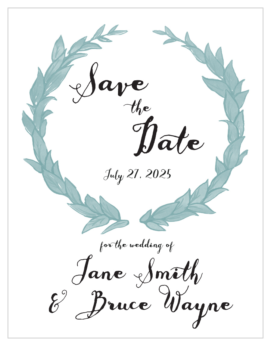 Leafy Love Save the Date Cards