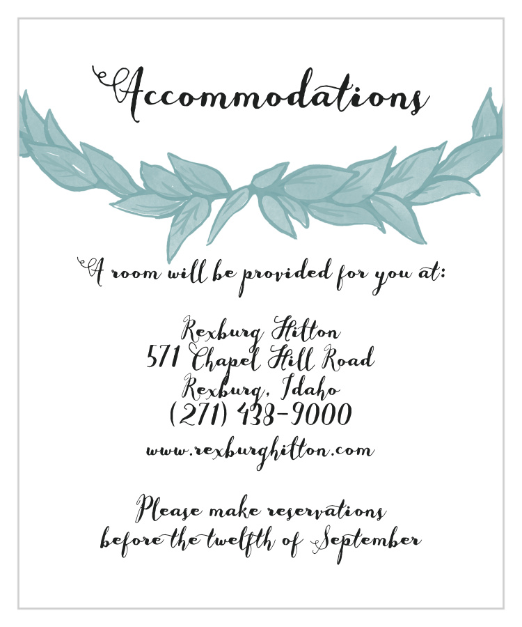 Leafy Love Accommodation Cards