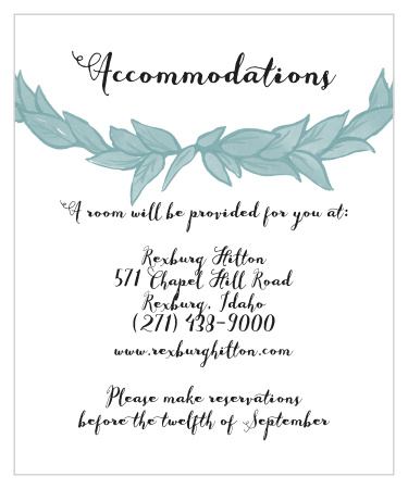 Offer your personal recommendations to your guests with our beautifully designed Leafy Love Accommodation Cards.