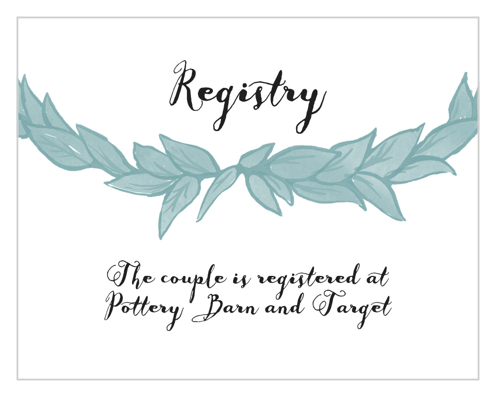Leafy Love Registry Cards