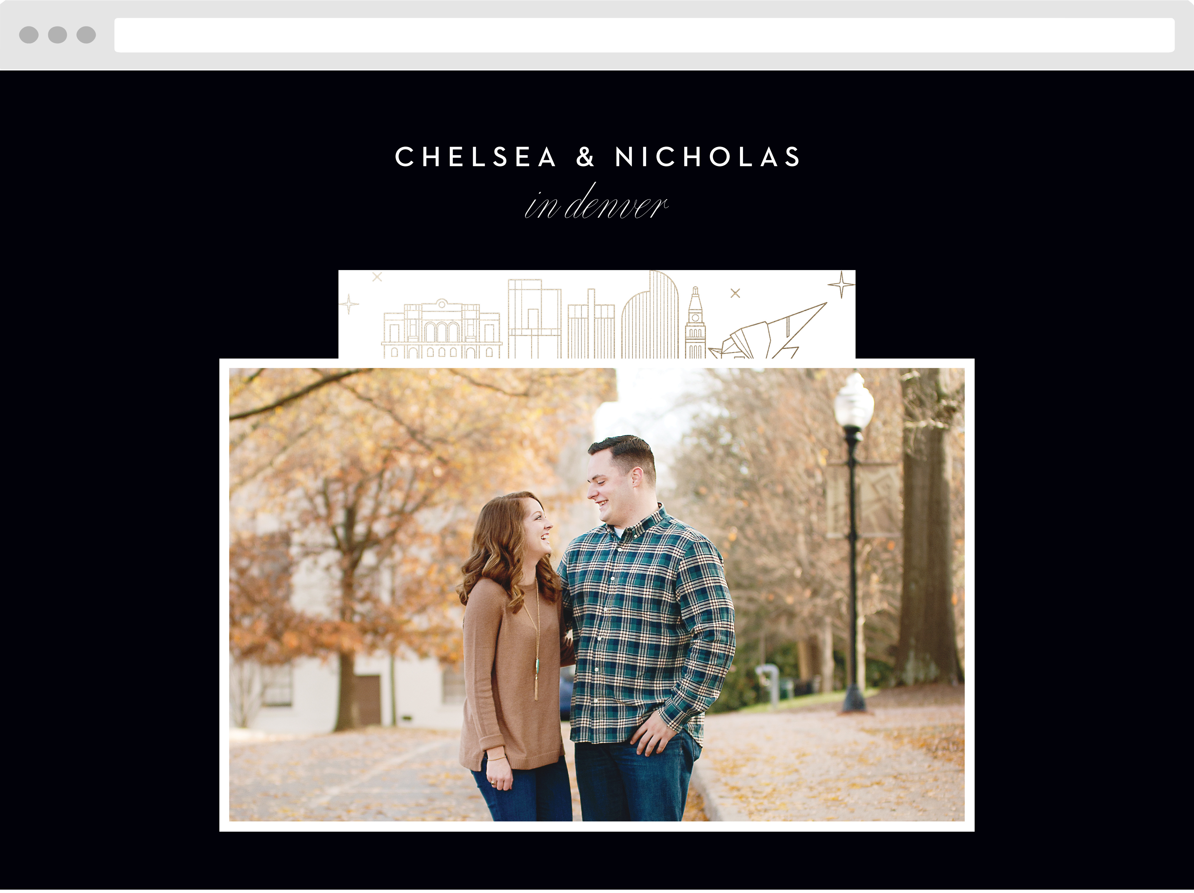 Denver Skyline Wedding Website
