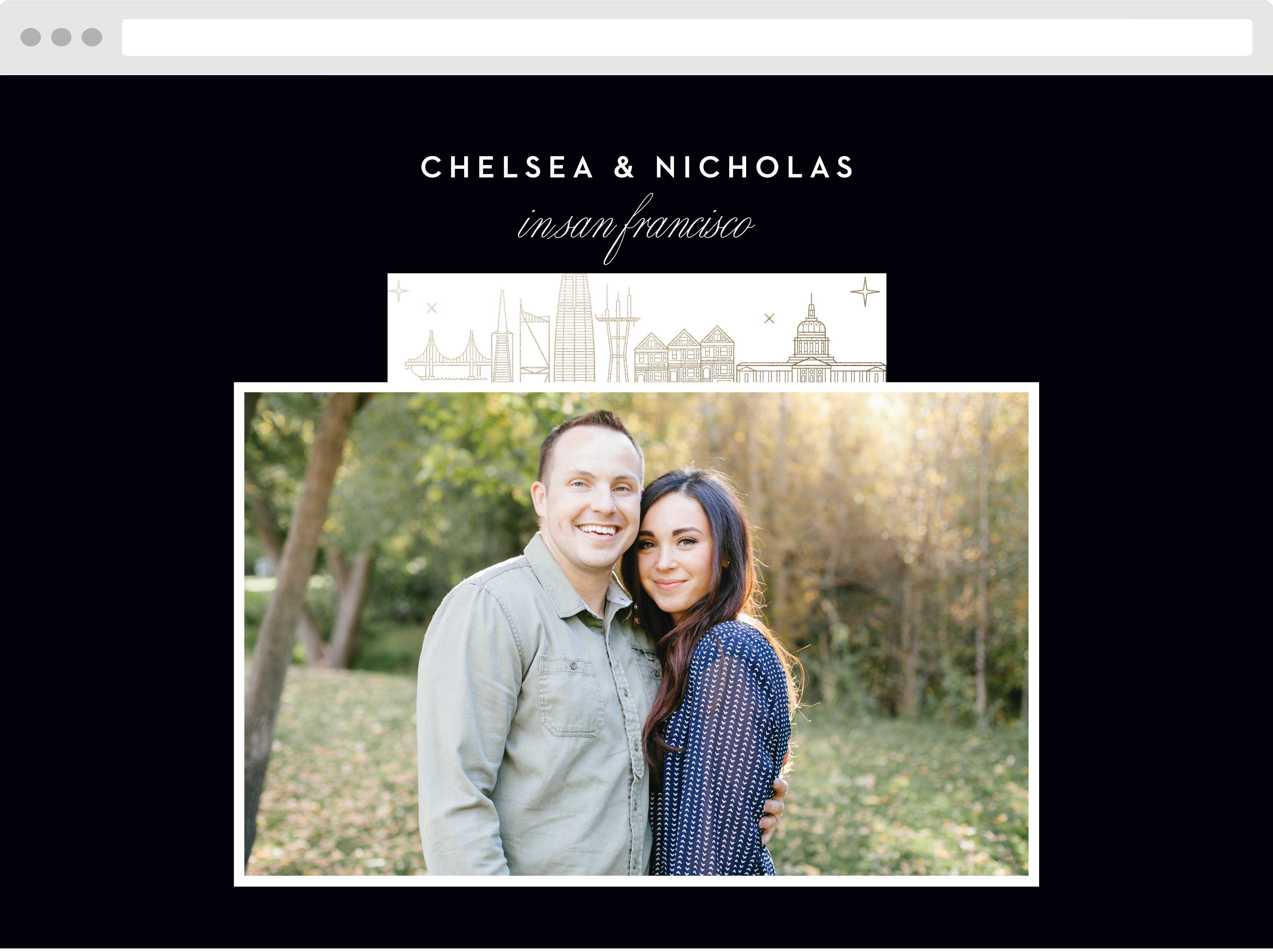 San Francisco Skyline Wedding Website