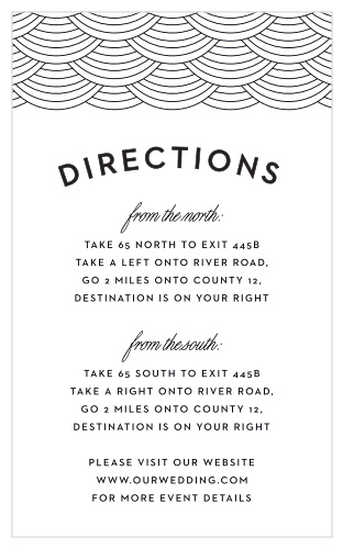 Our Los Angeles Skyline Direction Cards will ensure that your guests will able to arrive at your wedding with ease.