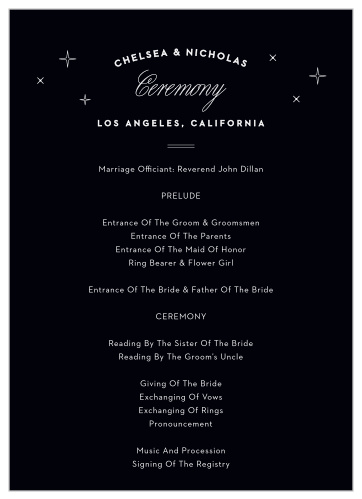 From our new Skyline wedding collection comes the Los Angeles Skyline Wedding Programs.
