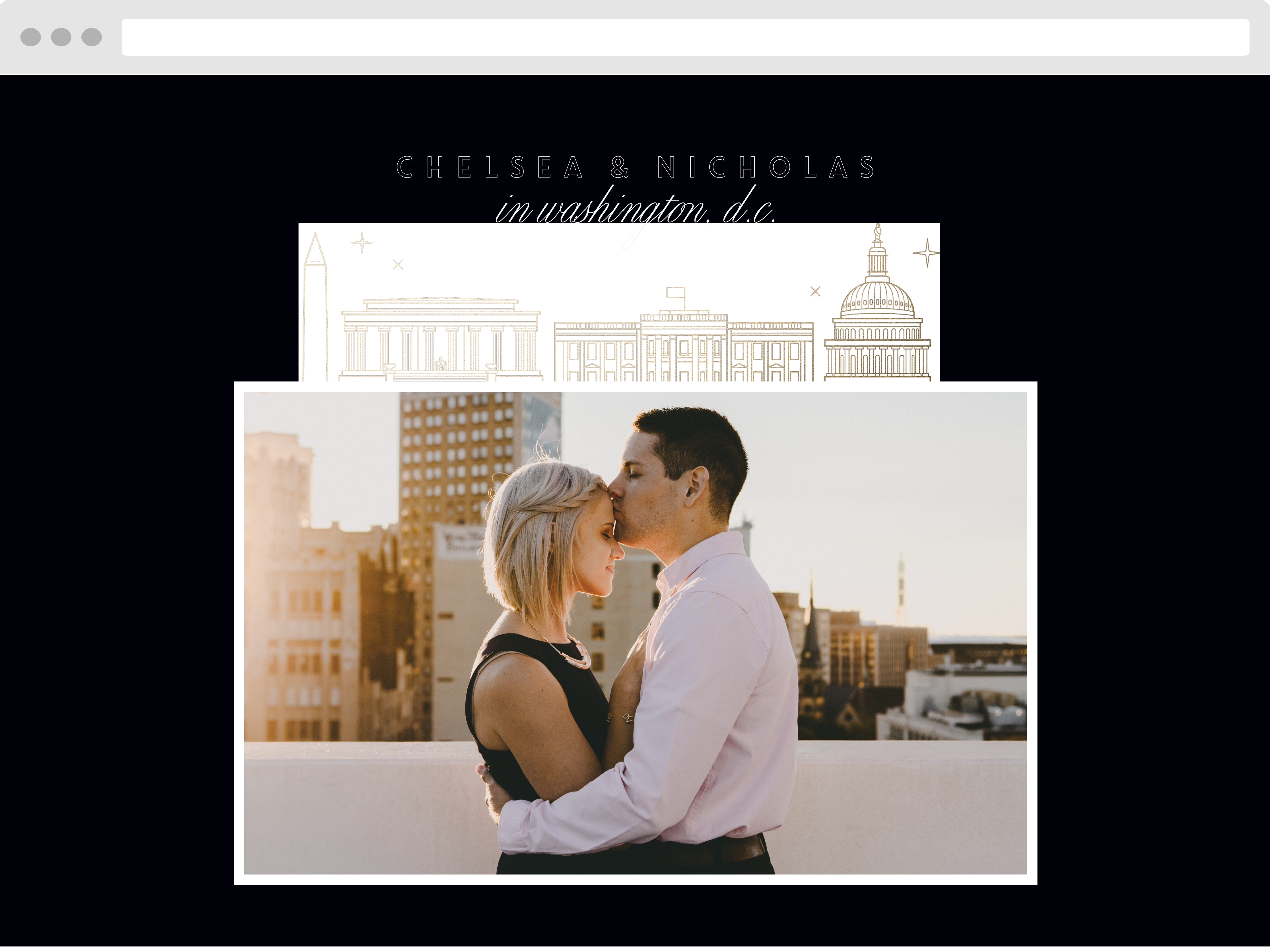 Washington D.C. Skyline Wedding Website