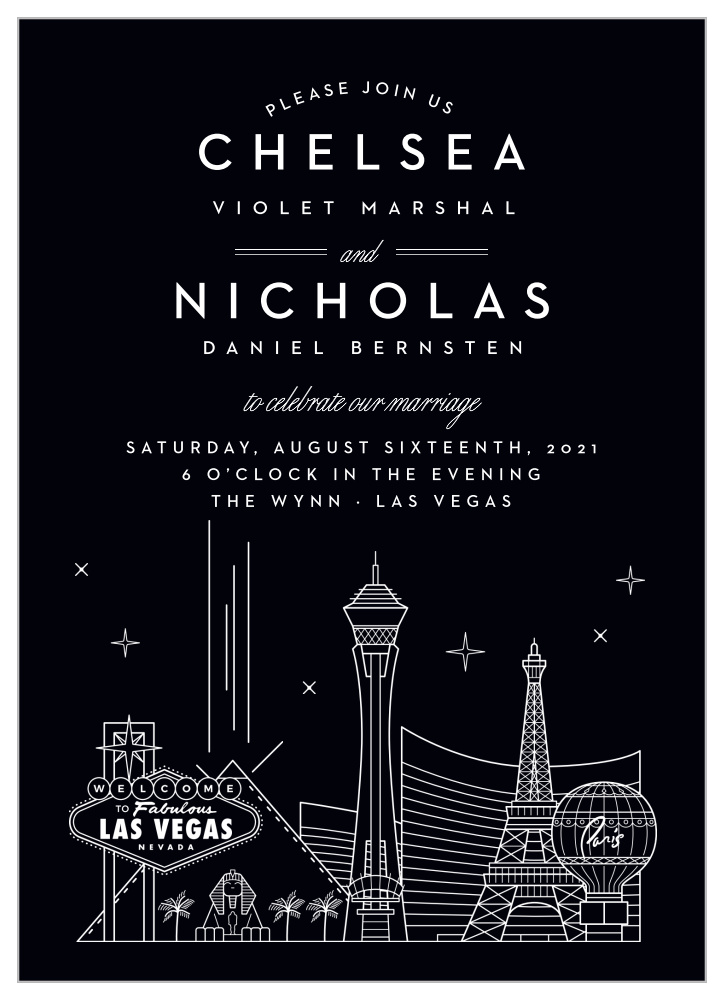 Las Vegas Skyline Wedding Invitations