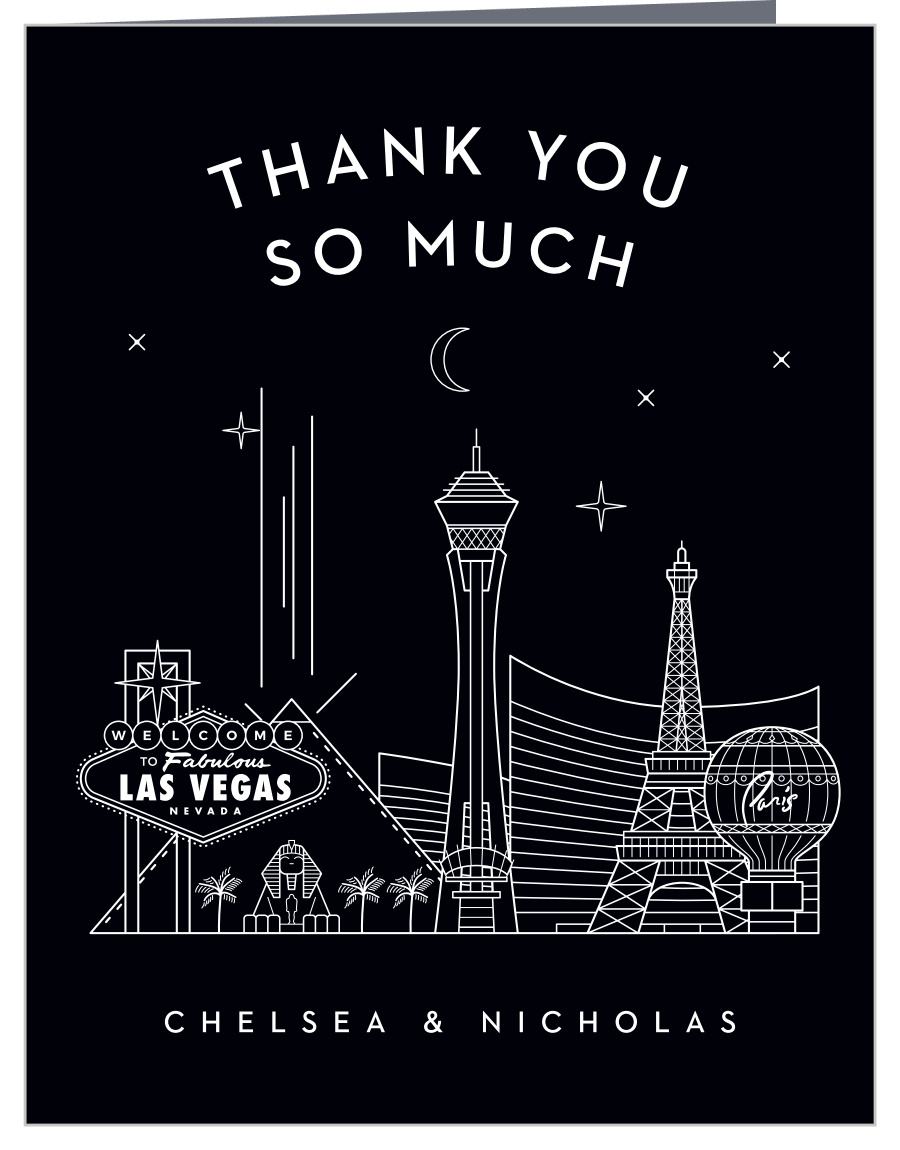 Las Vegas Skyline Wedding Thank You Cards