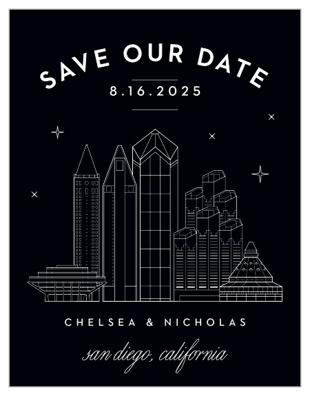 Ensure that your family and friends mark their calendar for the days of your wedding with our stunningly designed San Diego Save-the-Date Cards.