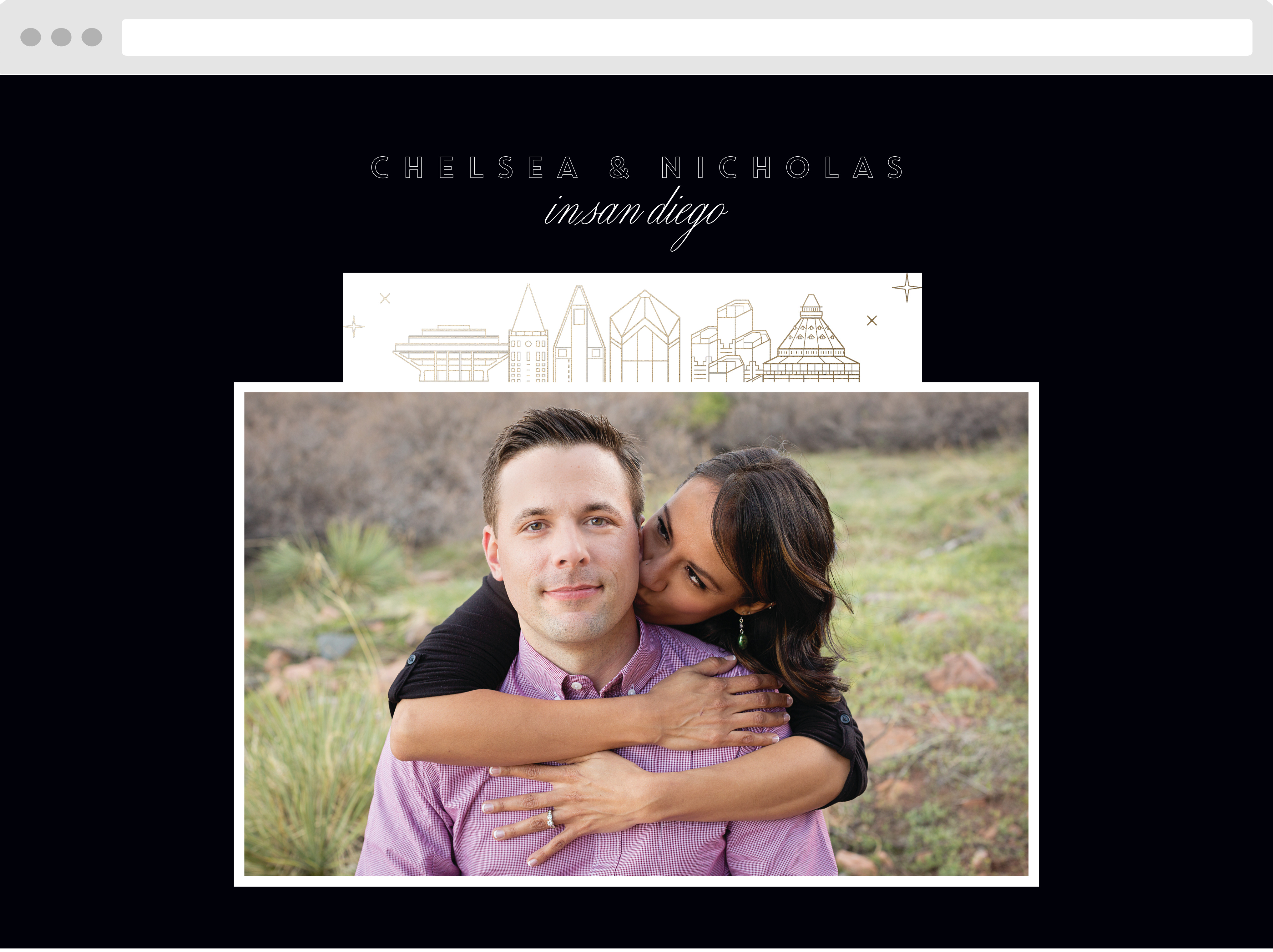 San Diego Skyline Wedding Website