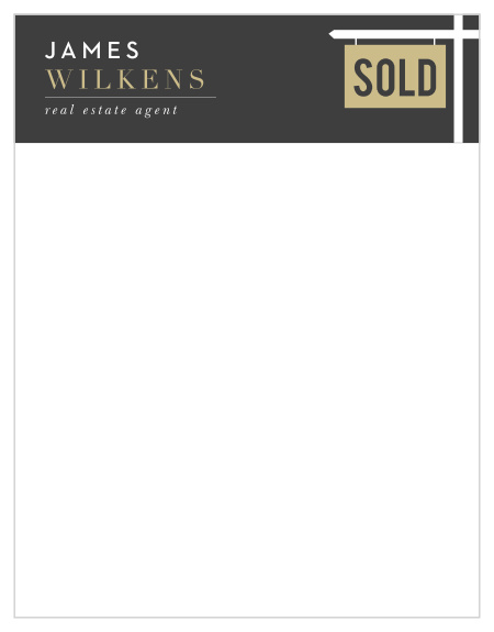 Our Sold Sign Business Stationery is a great complement to the corresponding business cards.