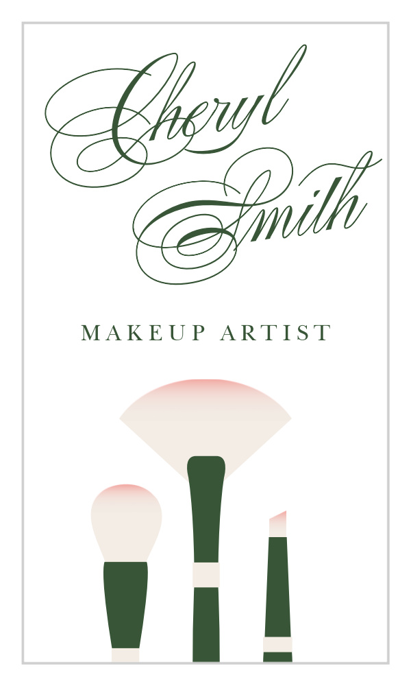 Cosmetic Brushes Business Cards
