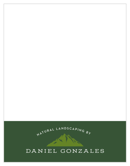 Our Mountain Logo Business Stationery allows you to write letters or notes all while you promote your business. 
