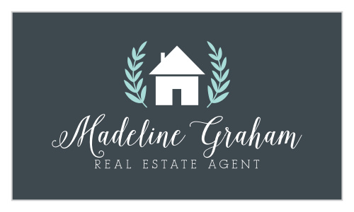 Your business will be sure to stand out with our delicate and simple Home Wreath Business Cards.