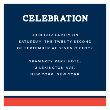 Our Sports Jersey Bar Mitzvah Reception Cards have a playful, sporty vibe that you'll love!