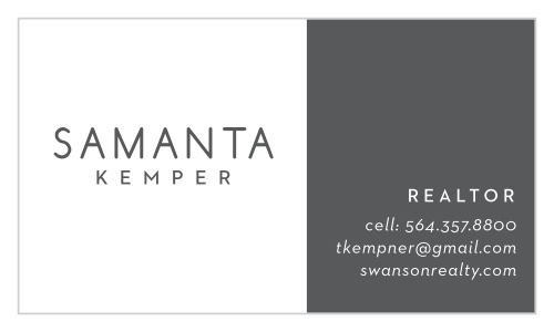 Utilize our Contemporary Real Estate Business cards to expand your clientele list.