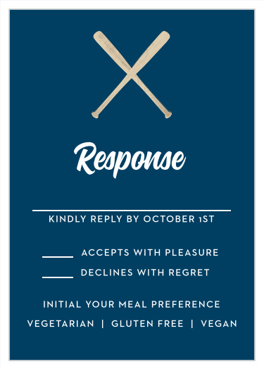 Our Batter Up Bar Mitzvah Response Cards feature a fun and memorable design.