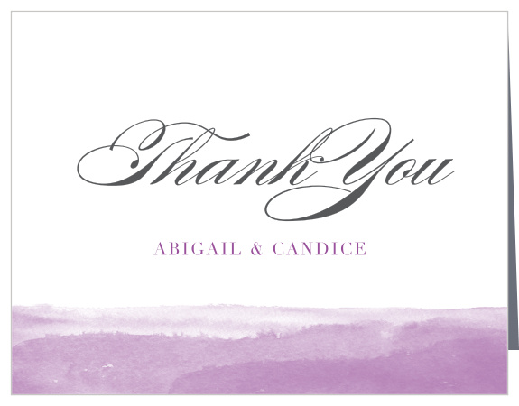 You'll love the delicate watercolor design featured on our B'not Watercolor Bat Mitzvah Thank You Cards!