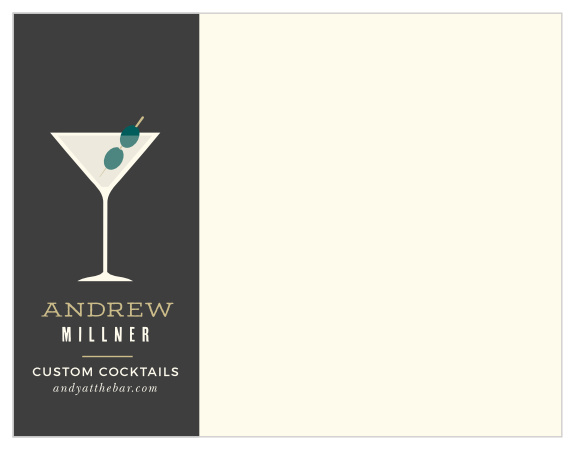 If you're a bartender or a bar owner, our Martini Glass Business Stationery could be very useful to you! 