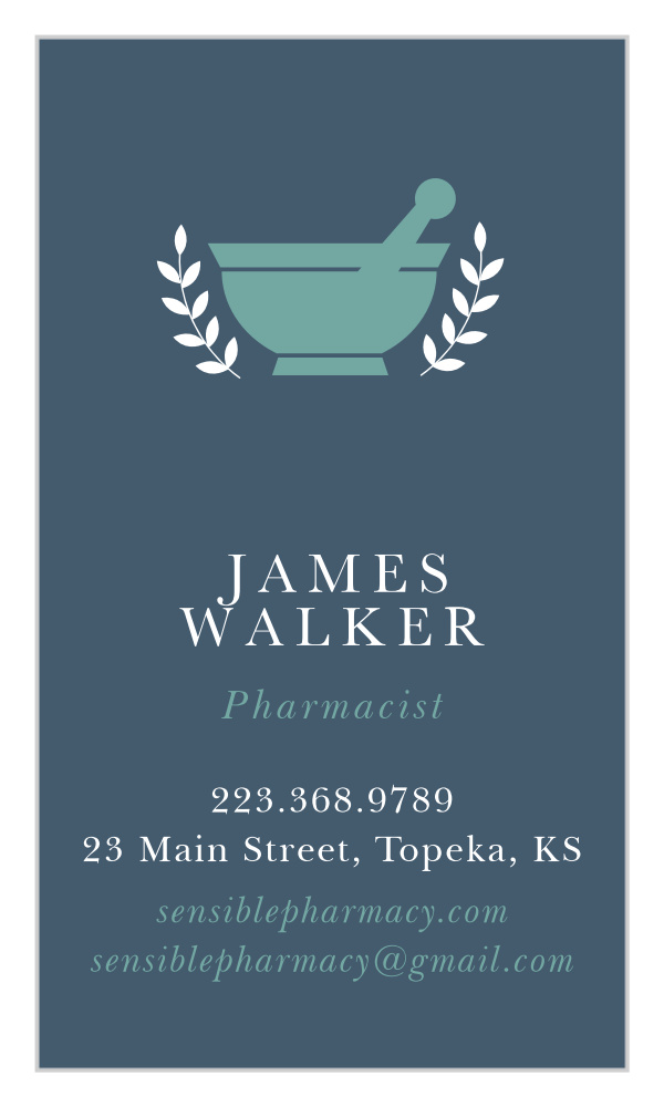 Pharmacy Mortar Business Cards