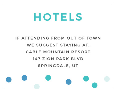Help your guests have the best stay possible with our Fiesta Banner Bar Mitzvah Lodging Cards!