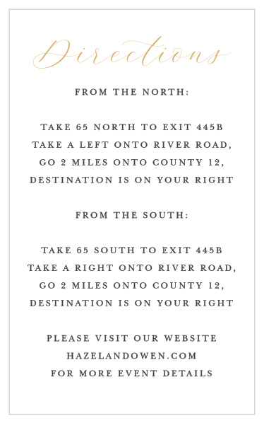 Help your loved ones find their way to the venue with our B'not Blessing Bat Mitzvah Direction Cards.