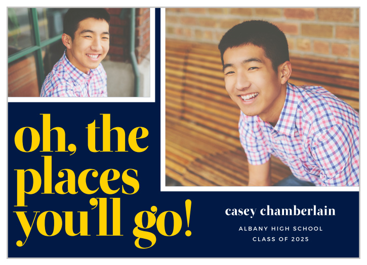 The Adventure Abounds Graduation Announcements are a fun and whimsical way to let the world know that you've reached this huge milestone in your life!  