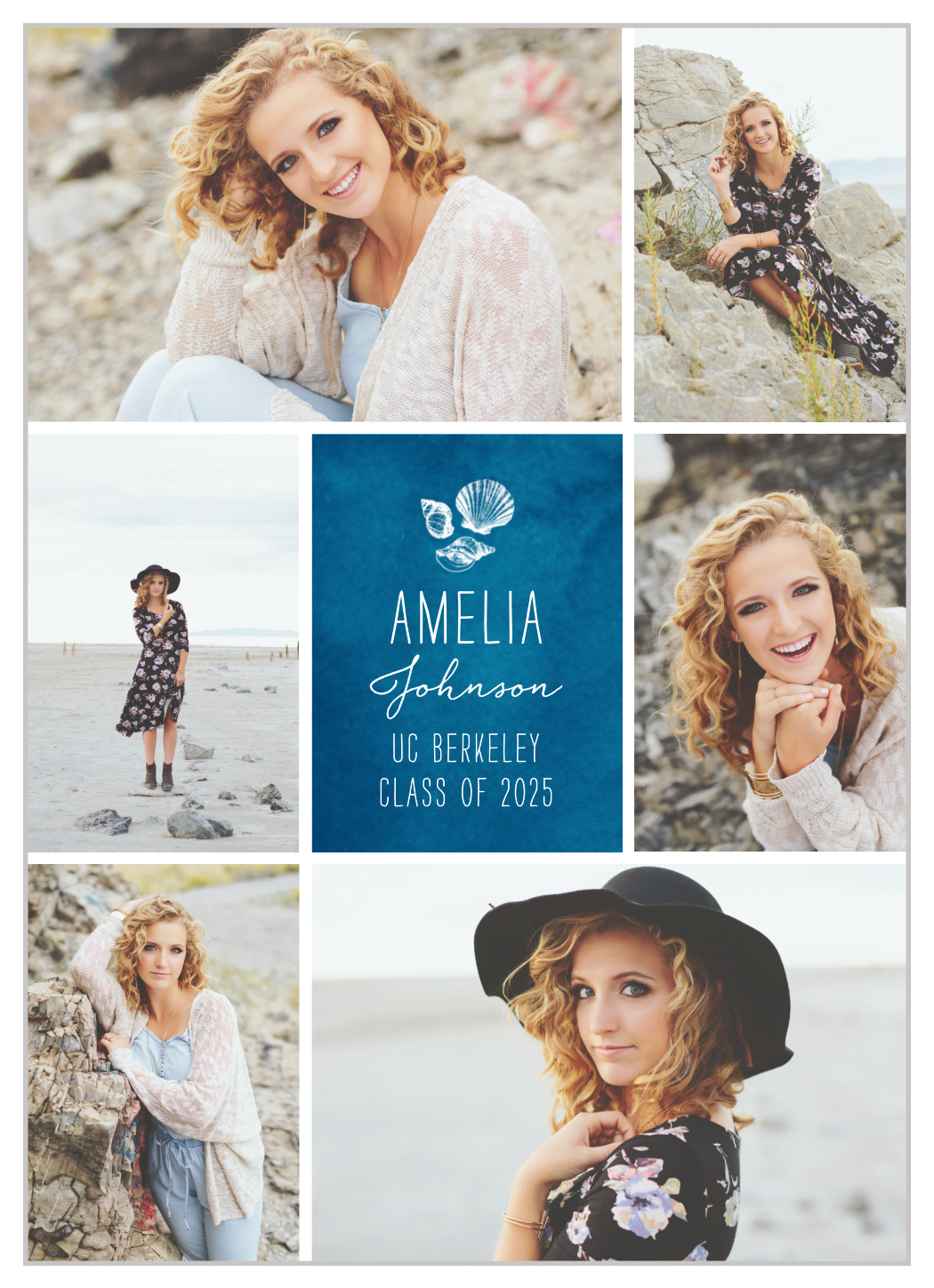 Seaside Seashells Graduation Announcements
