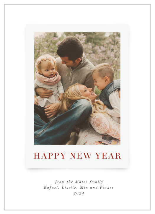 Send a snapshot of your year to all your friends and family with the Polaroid Tall New Years card!