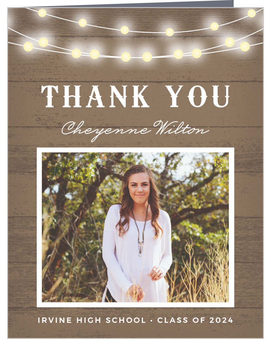 Country Lights Graduation Thank You Cards