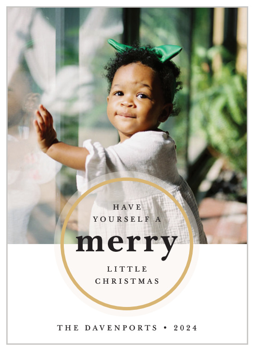 Simply perfect is an accurate way to describe the Circles Tall Christmas Cards.