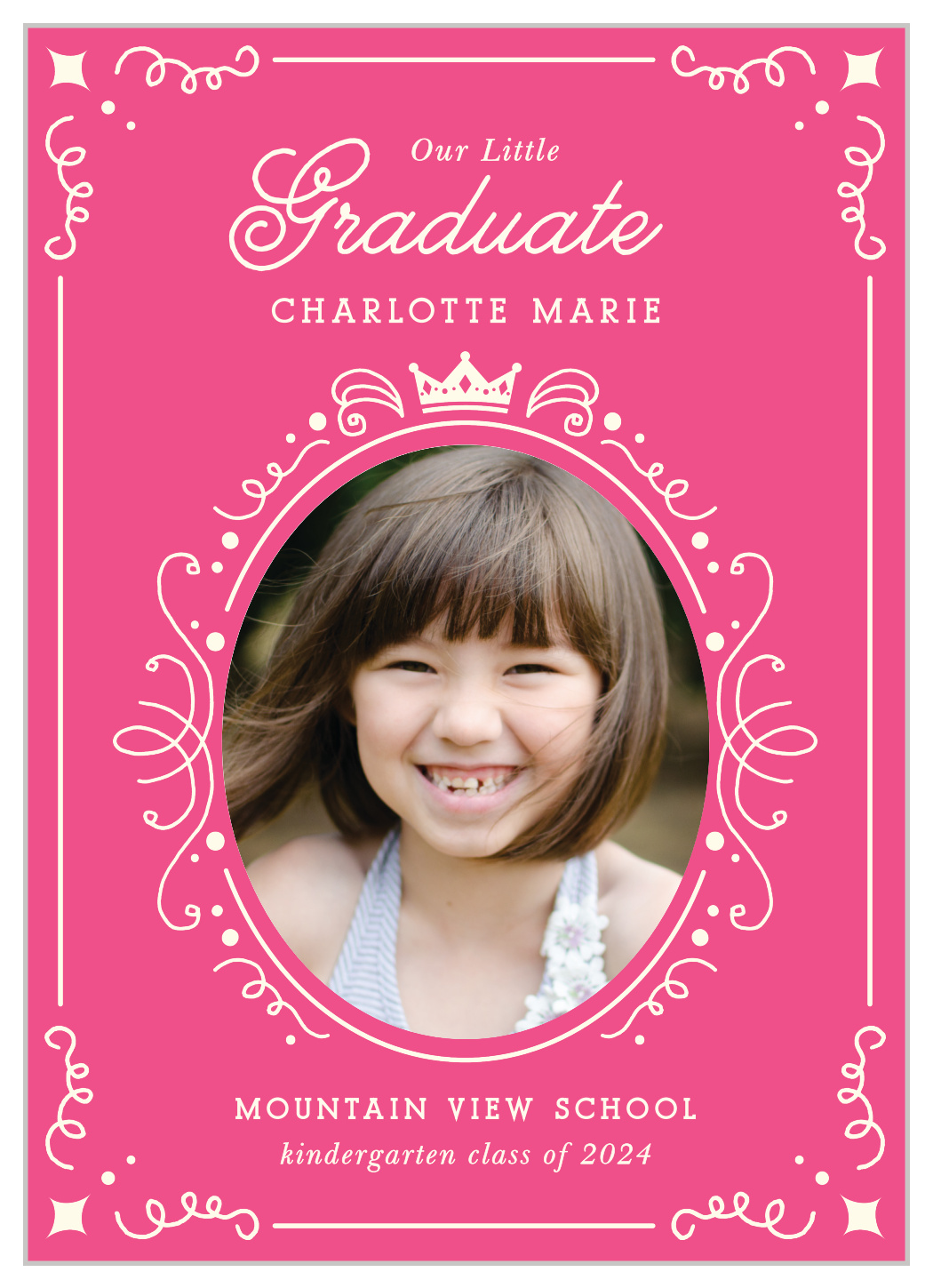 Princess Promotion Graduation Announcements