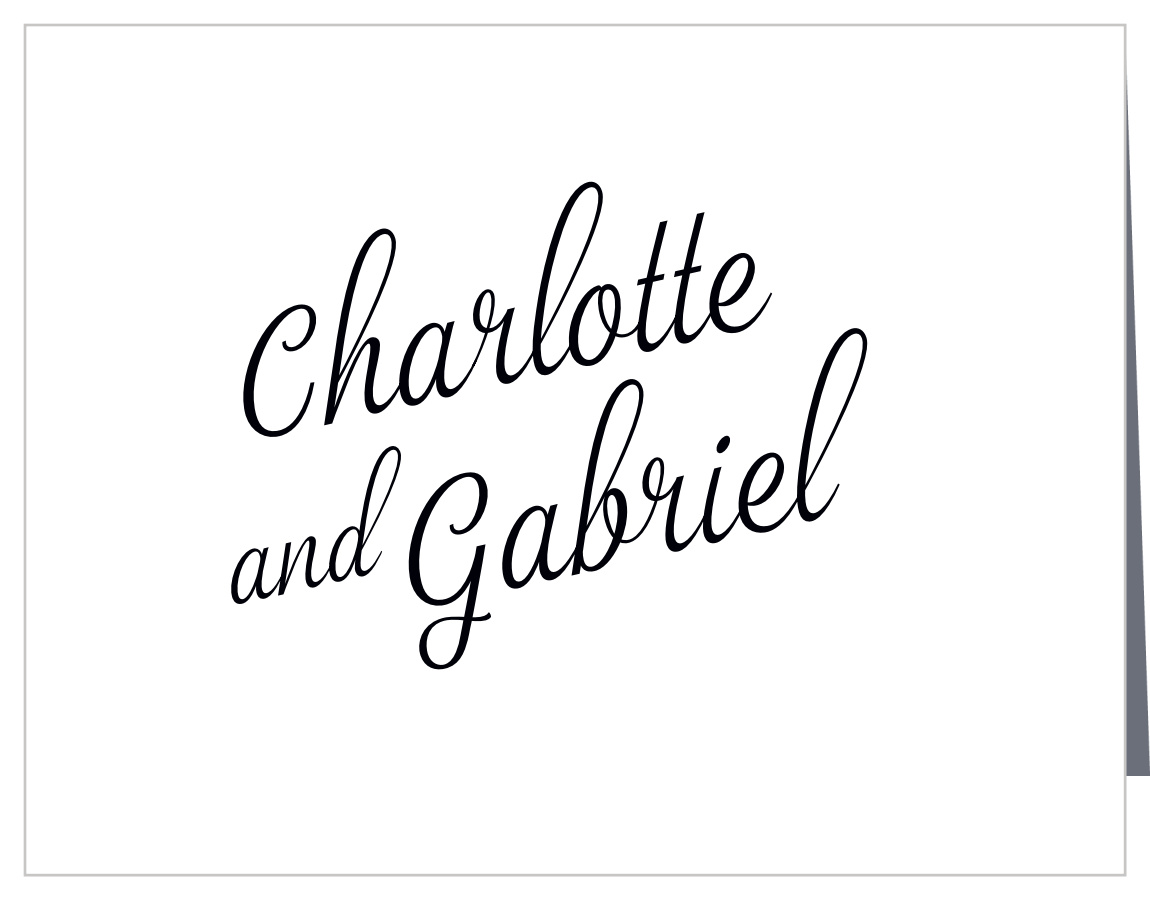 Stylish Script Vow Renewal Thank You Cards