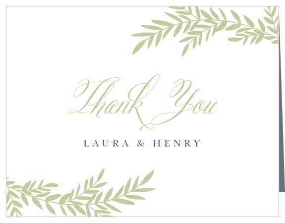 Our Brilliant Boughs Vow Renewal Thank You Cards utilize the same gorgeous design and color scheme as this invitation in this vow renewal package.