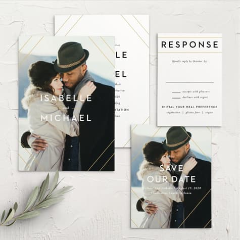 Modern Geometry Wedding Invitations