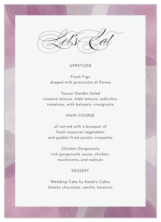 Present your event's meal to your guests on our Modern Photo Collage Wedding Menus!