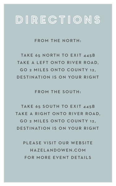 Our Retro Record Bar Mitzvah Direction Cards keep it nice and simple with a grey background and black and white text. 