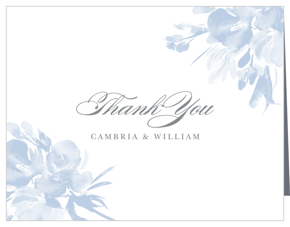 Floral Subtlety Vow Renewal Thank You Cards