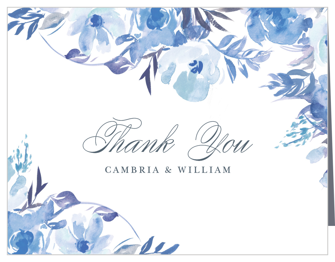 Dainty Wildflowers Vow Renewal Thank You Cards