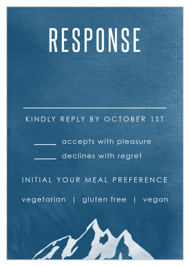 You can really start planning the big event once you get a headcount using our Ski Mountain Bar Mitzvah RSVP Cards!