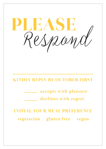 Our Bold Day Wedding Stickers feature an eye-catching combination of yellow and black text against a clean white background.