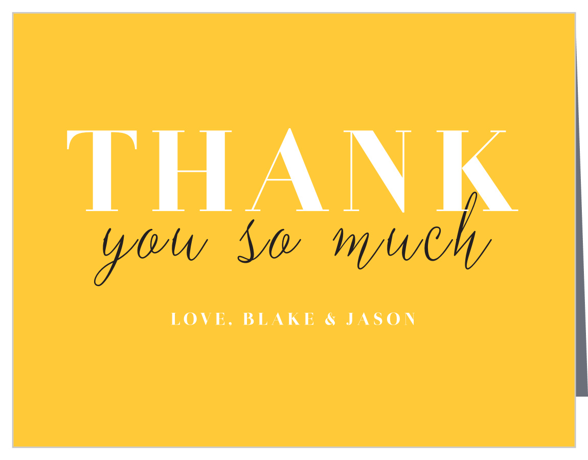 Bold Day Wedding Thank You Cards