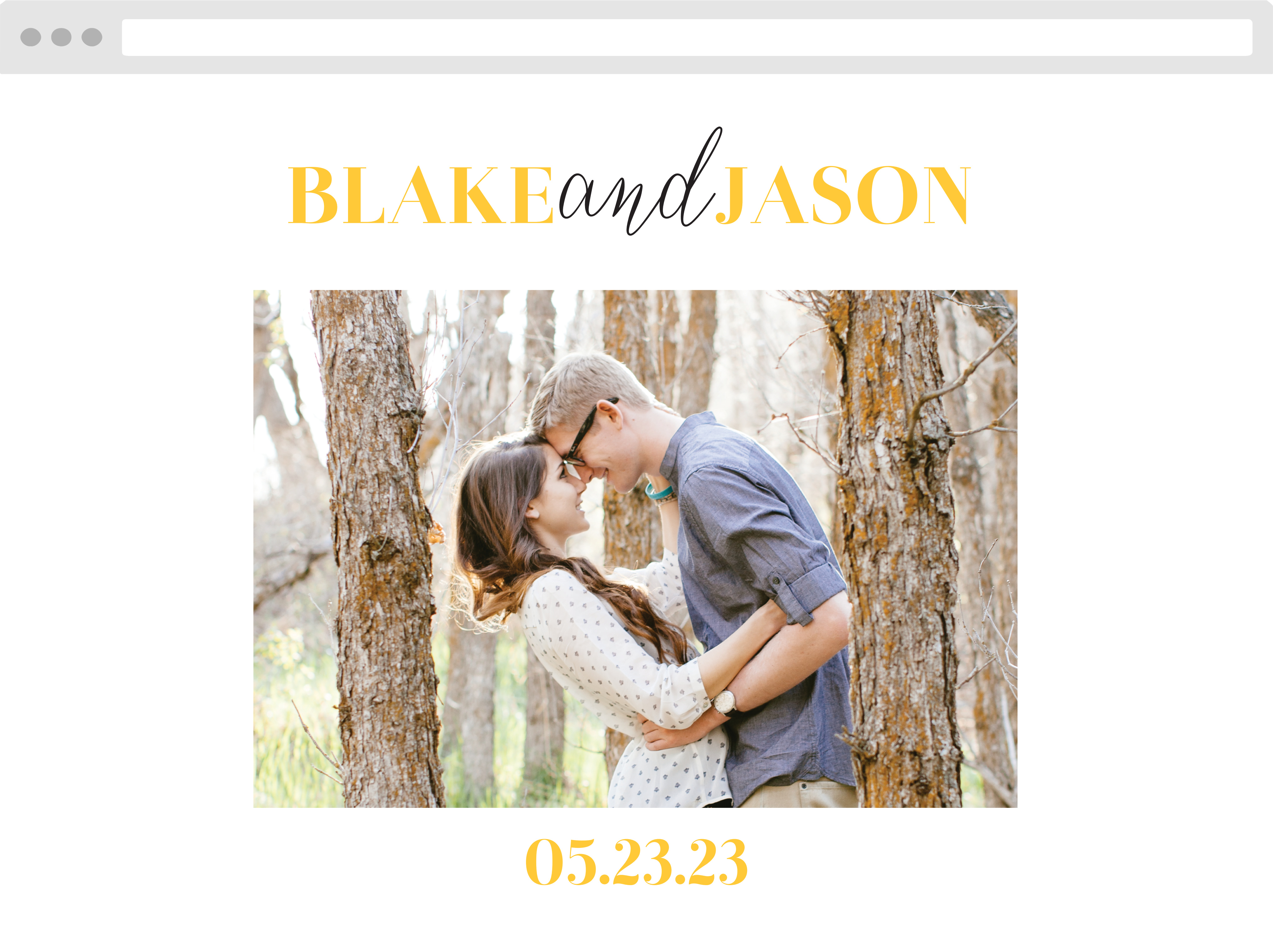 Bold Day Wedding Website