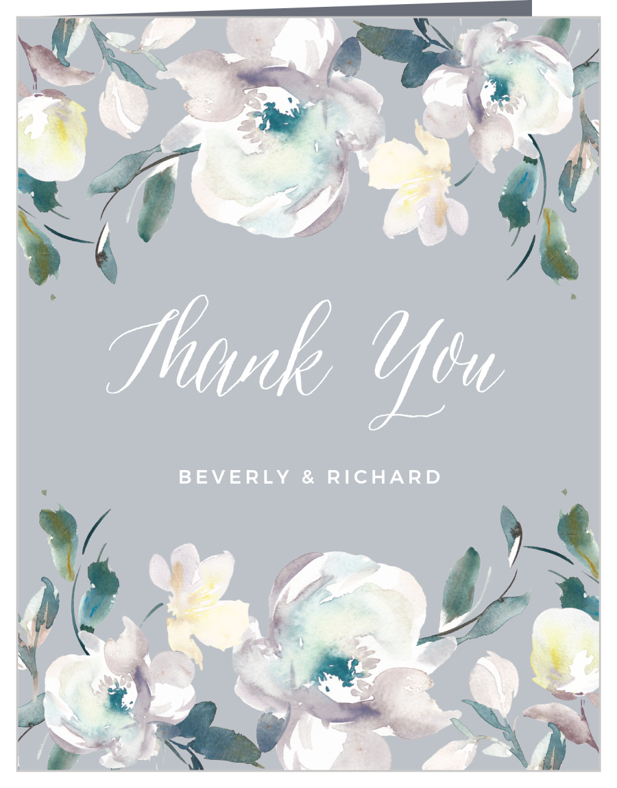 Alluring Blooms Vow Renewal Thank You Cards