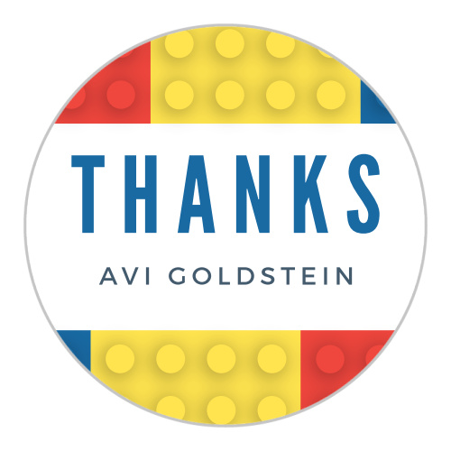 Help loved ones stick to the big celebration date with our Construction Cubes Bar Mitzvah Stickers.