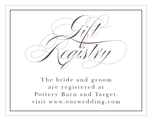 As is tradition, your guests will get you a gift on your wedding day. Help them to avoid confusion with the Scripted Love Registry Cards. 
