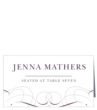 Design place cards to perfectly match your wedding stationery with the Scripted Love Place Cards.