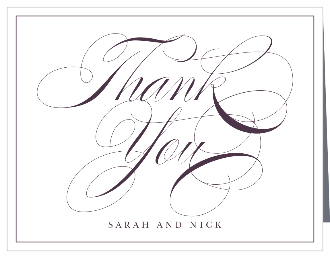 Scripted Love Wedding Thank You Cards