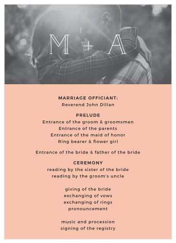 Make your wedding ceremony unforgettable with our Photographic Love Wedding Programs.