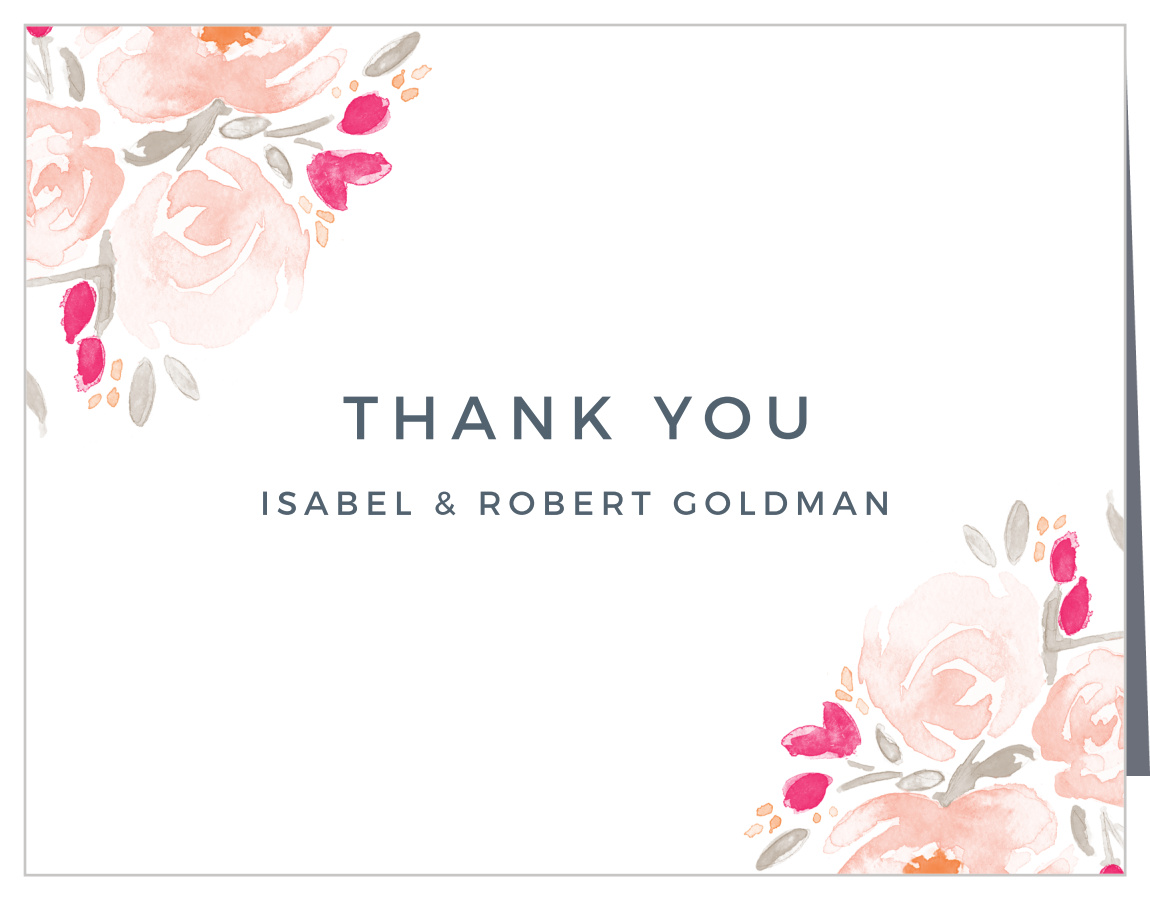 Adorning Bouquet Vow Renewal Thank You Cards