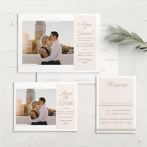 Modern Memories Wedding Invitations